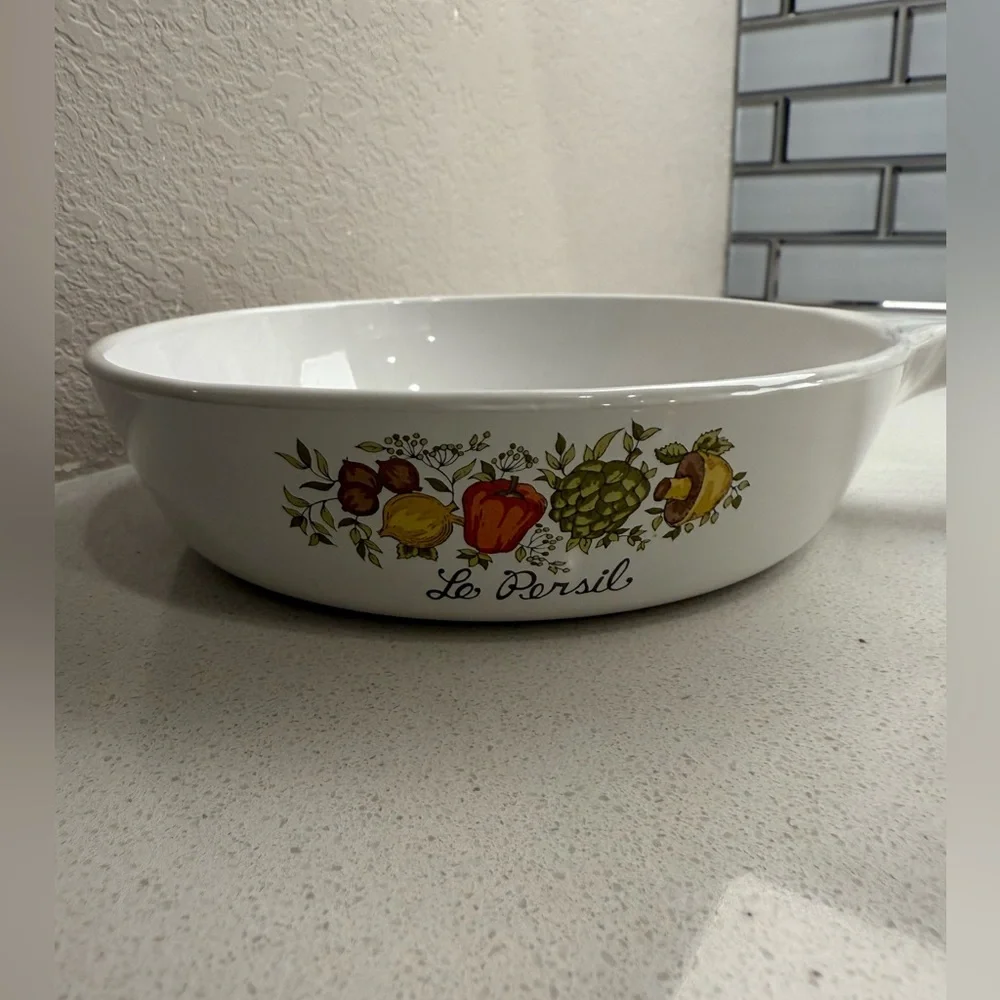 Vintage Corningware Skillet Pan Spice O' Life Le Persil 1970s 1980s